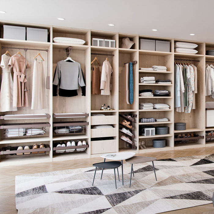 Kleiderlift Garderoben Hang, 600 - 830, Mokka, Stahl Kunststoff