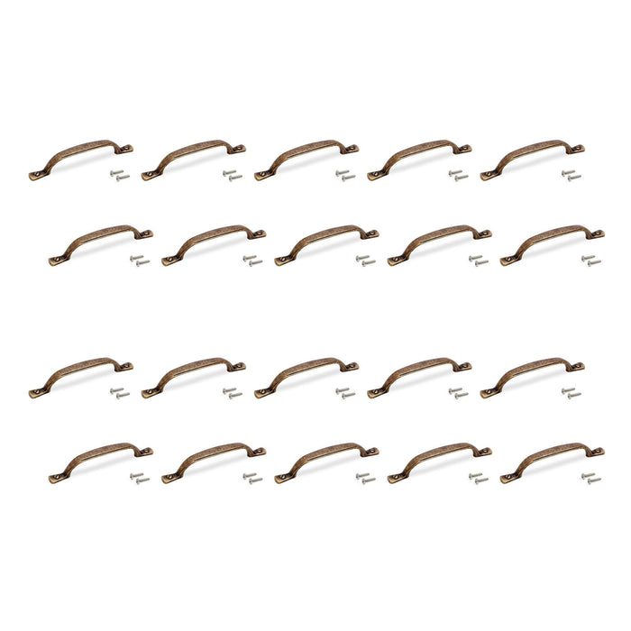 Lot von 20 Möbelgriffe Nairobi, L139mm, 96mm Achsenabstand, Zamak, Bronze