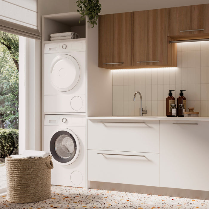 Lot von 10 Möbelgriffe Orlando, L336mm, 256mm Achsenabstand, Stahl, Nickel satiniert