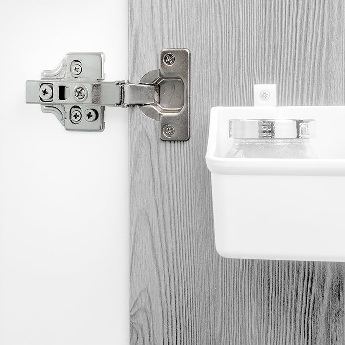 Kit von 20 Topfscharniere X91N Eckanschlag Anschraubplatte, H 0, Stahl, vernickelt