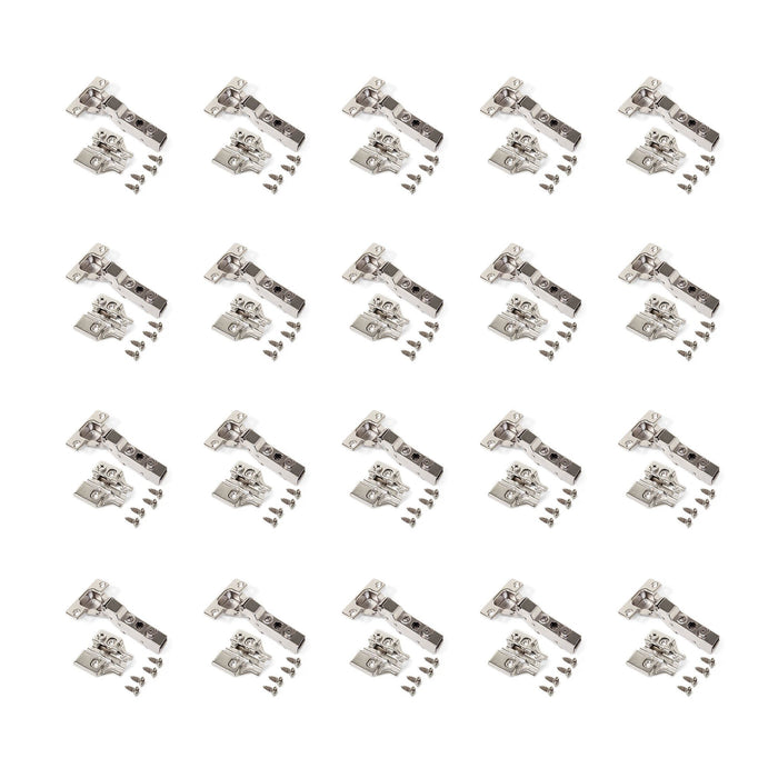 Kit von 20 Topfscharniere X91N telanschlag Anschraubplatte, H 0, Stahl, Vernickelt