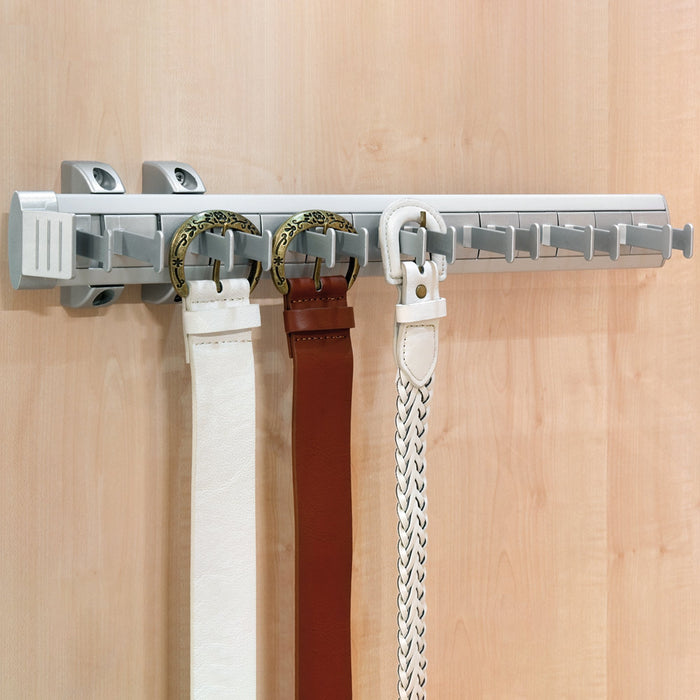 Ausziehbarer seiticher Gürtelhalter, Matt eloxiert, Kunststoff Aluminium