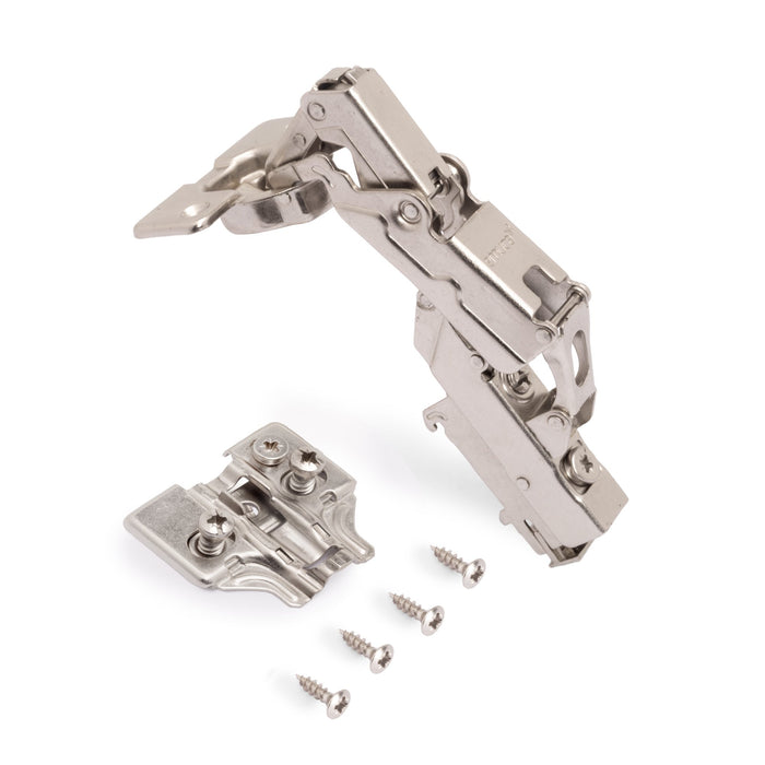 Kit von 10 Topfscharniere X91 telanschlag 165 Grad Öffnungswinkel Schließautomatik Euro-Einsätzen, H 0, Stahl, vernickelt