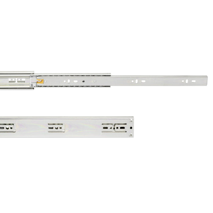 Satz kugelgelagerter Korpusschienen Schubladen Vollauszug, Schließautomatik, H 45mm, L 500mm, Stahl, Verzinkt