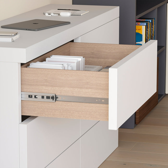 5er Satz Kugelführungen, H 45mm, T 400mm, Vollauszug, Push, Schließautomatik, Verzinkt