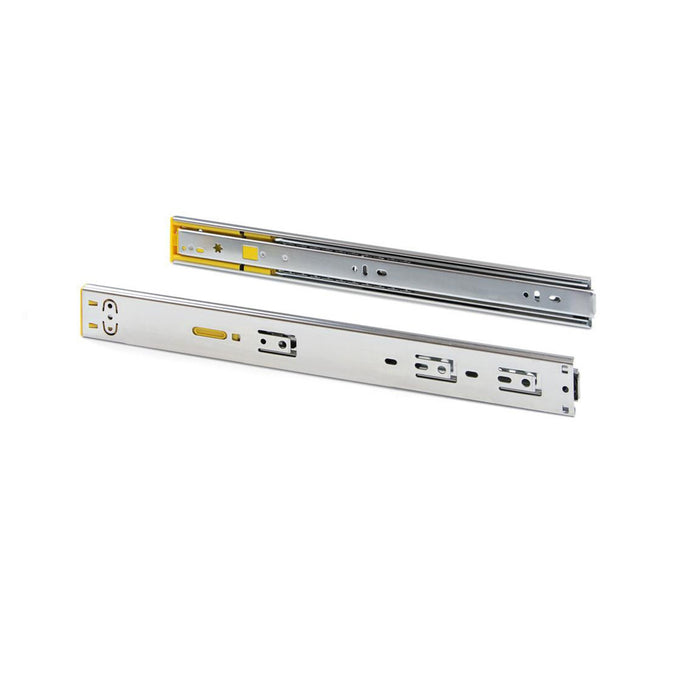 5er Satz Kugelführungen, H 45mm, T 600mm, Vollauszug, Push, Schließautomatik, Verzinkt