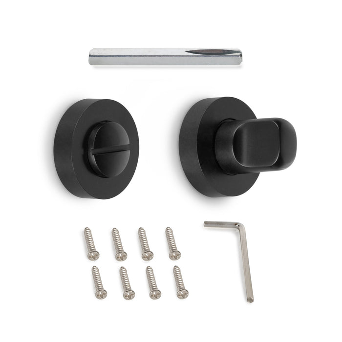 Satz von 5 Verurteilung re Rosette Innentüren, Durchmesser 35mm, Zamak, Schwarzer