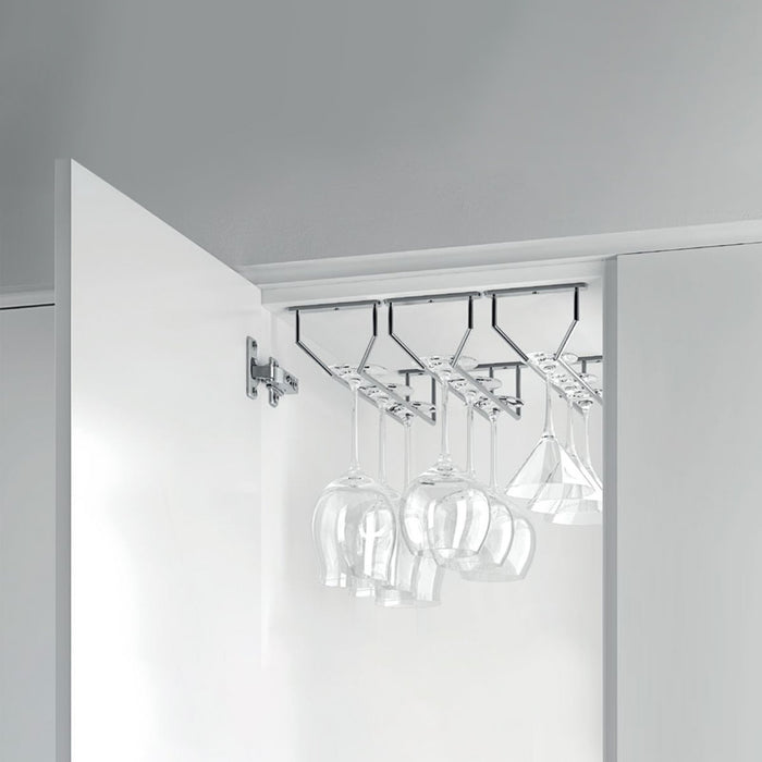 Glashalter Supra, 1-zeilig L 340mm, Stahl, Verchromt