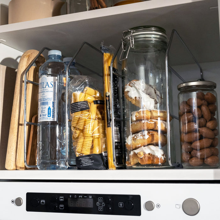 Trennelemente-Set Schränke Regale, Verchromt, Stahl