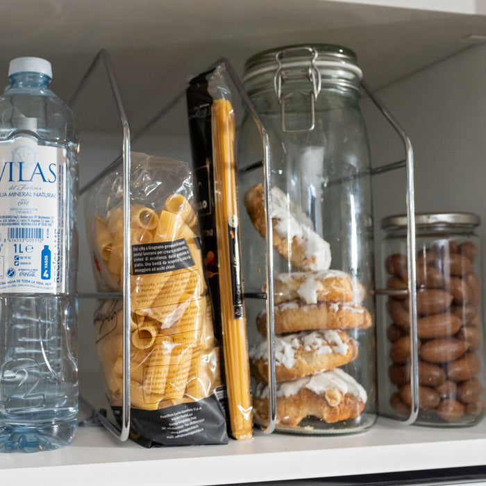 Trennelemente-Set Schränke Regale, Verchromt, Stahl