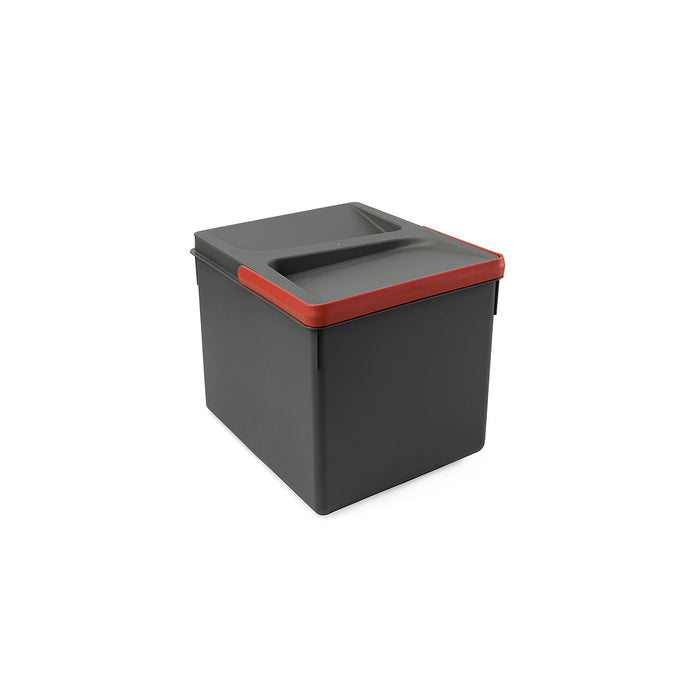 Recyclingbehälter Küchenschublade, H 216mm, 1x12Liter, Kunststoff anthrazitgrau