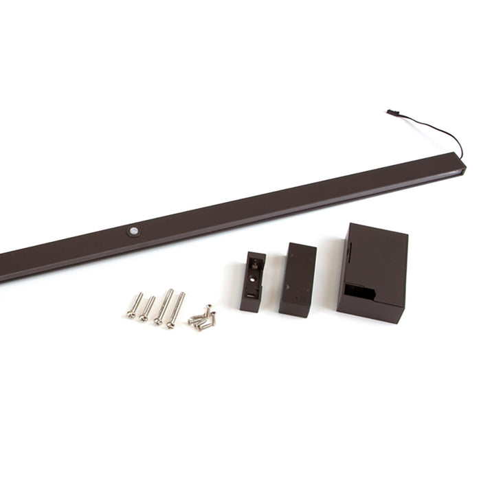 Garderobenstange LED-Licht Castor Bewegungssensor, L858mm, Kunststoff Aluminium, Mokka metallic