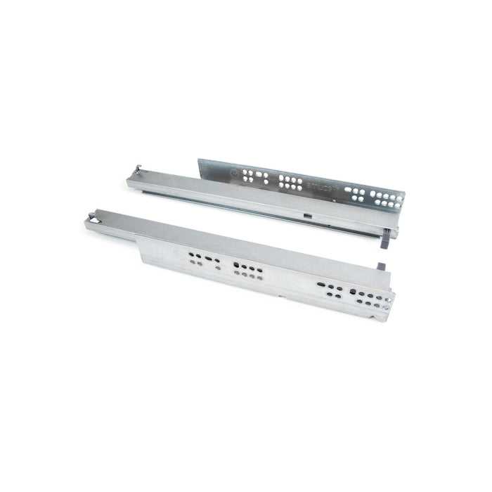 Satz Unterflurführungen Silver, Vollauszug, Push, T 450mm, Stahl, Verzinkt