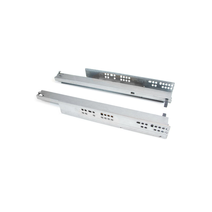 Satz Unterflurführungen Silver, Vollauszug, Push, T 500mm, Stahl, Verzinkt