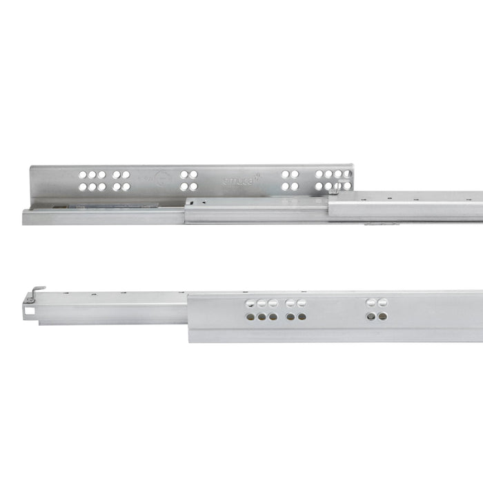 Satz Unterflurführungen Silver, Vollauszug, Schließautomatik Halterung, T 490mm, Stahl, Verzinkt