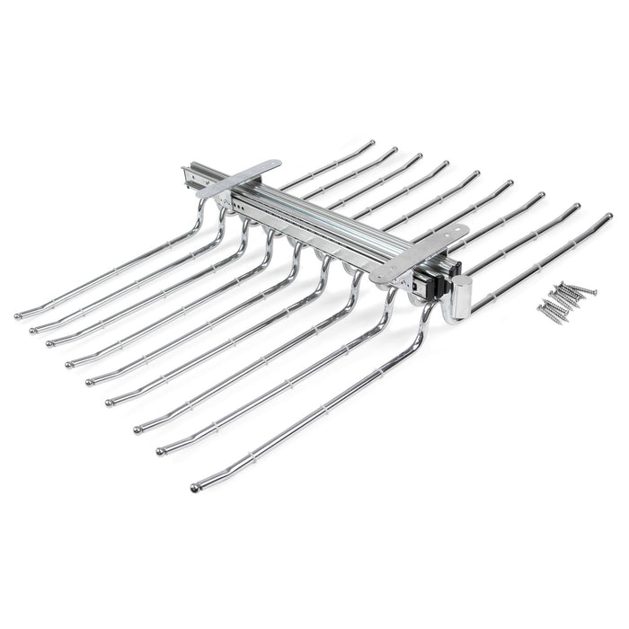 Ausziehbarer doppelter Hosenbügel Schränke,, Verchromt, Stahl Kunststoff