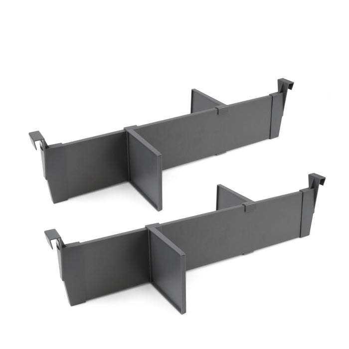 Trennwandset die Innenausstattung der Schubladen Vertex-Concept, Breite 600mm, Aluminium Kunststoff, Anthrazitgrau