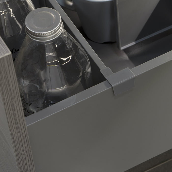 Trennwandset die Innenausstattung der Schubladen Vertex-Concept, Breite 600mm, Aluminium Kunststoff, Anthrazitgrau