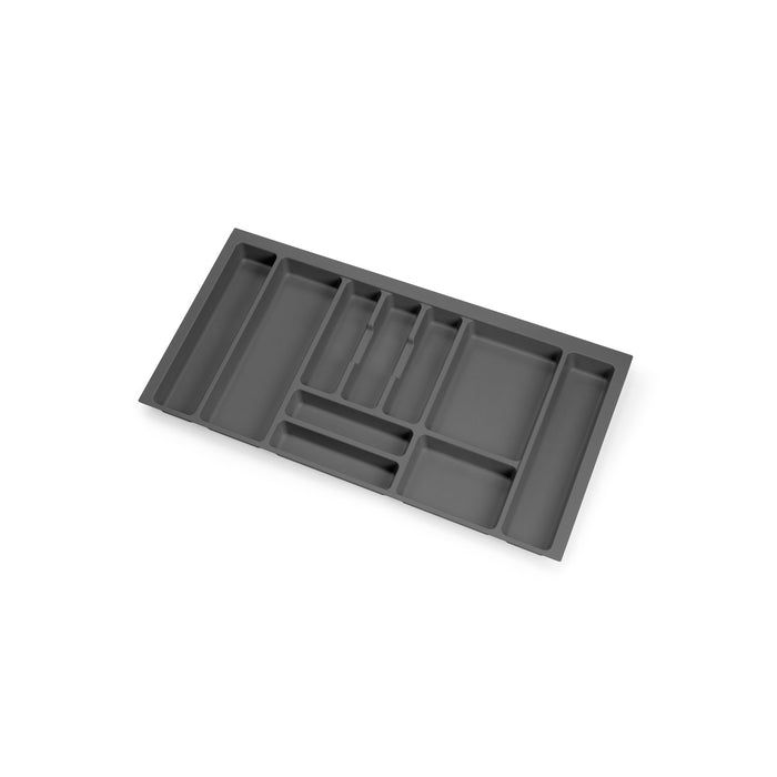 Besteckeinsatz Optima Vertex/Concept, T 500mm, Stärke 16mm, Modul 900mm, Kunststoff, Anthrazitgrau