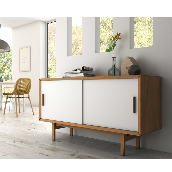 Set aus Beschlagset Flow 2 Schiebetüren Schrank sanftem Schließen eingelassenen Schienen 2,35 m, ohne Platten, Matt eloxiert