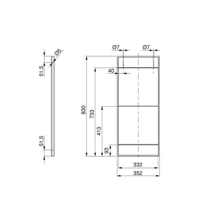Satz Lader Regalrahmen Set, H 830mm, Stahl, Schwarz lackiert