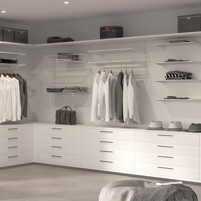 Satz von 4 Regalen Halterungen Platten die Wandmontage Jagmet, L 230mm, Stahl, Weiß lackiert