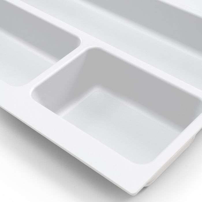Besteckeinsatz Optima Vertex/Concept, T 500mm, 16mm Stärke, Modul 500mm, Kunststoff, weiss