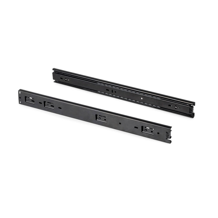 5er Satz Kugelführungen, H 45mm, T 500mm, Vollauszug, Schwarz