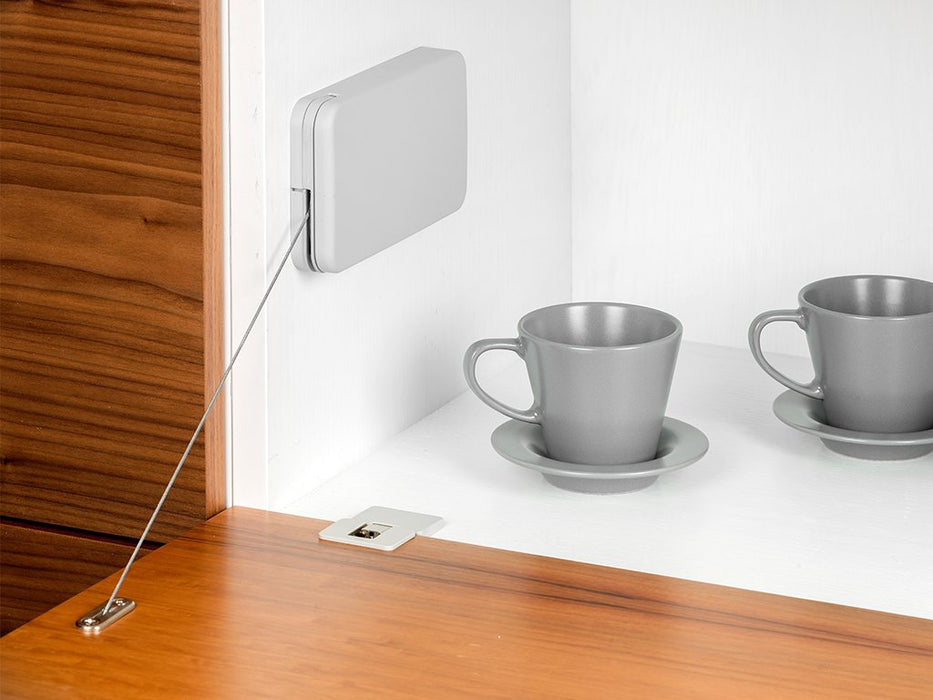 Klapptürmechanismus Miniwinch Abdeckung, 10kg, Stahl Kunststoff, Grau