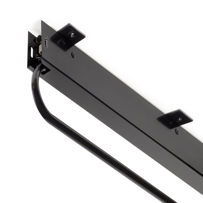 Ausziehbarer Kleiderstange T Schränke Self, 800, Schwarz, Stahl Kunststoff