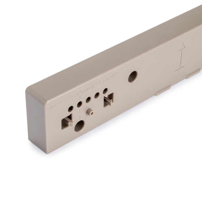 Emuca NEU | Satz seitliche Abstandshalter für Rahmen Hack, Steingrauer Kunststoff, Kunststoff,