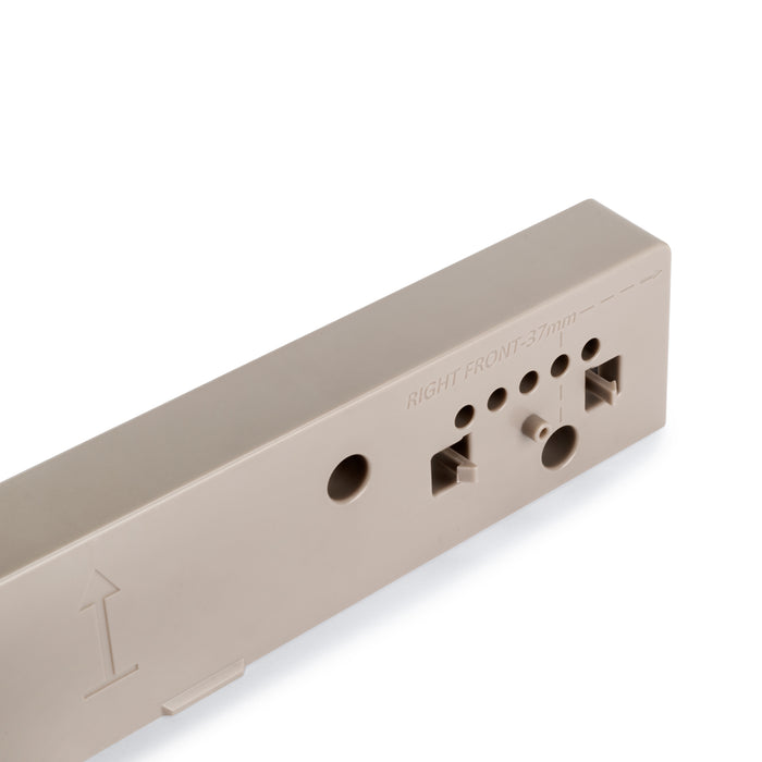 Emuca NEU | Satz seitliche Abstandshalter für Rahmen Hack, Steingrauer Kunststoff, Kunststoff,