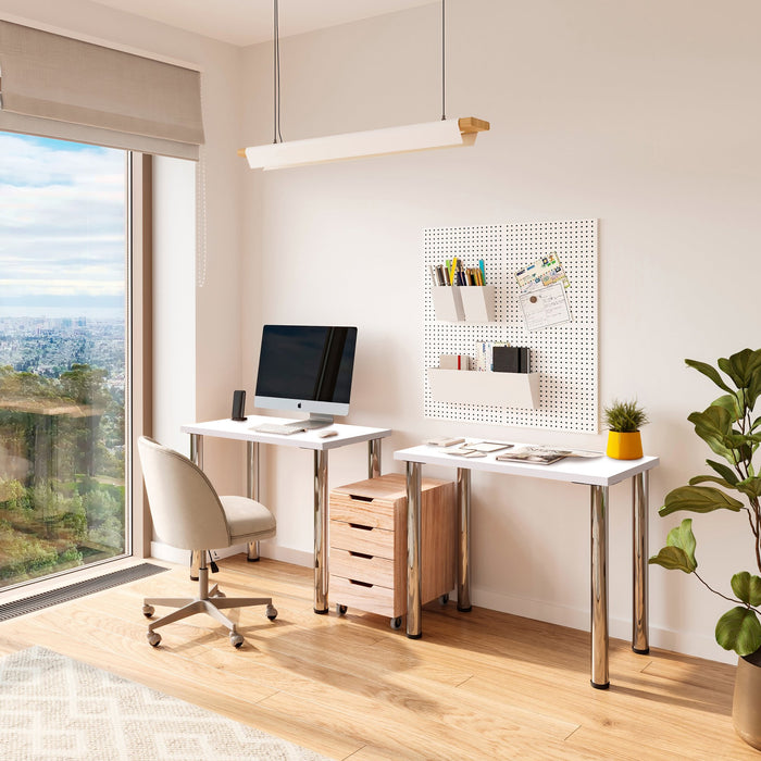 Tischplatten, 900x500, Weiß, Holz