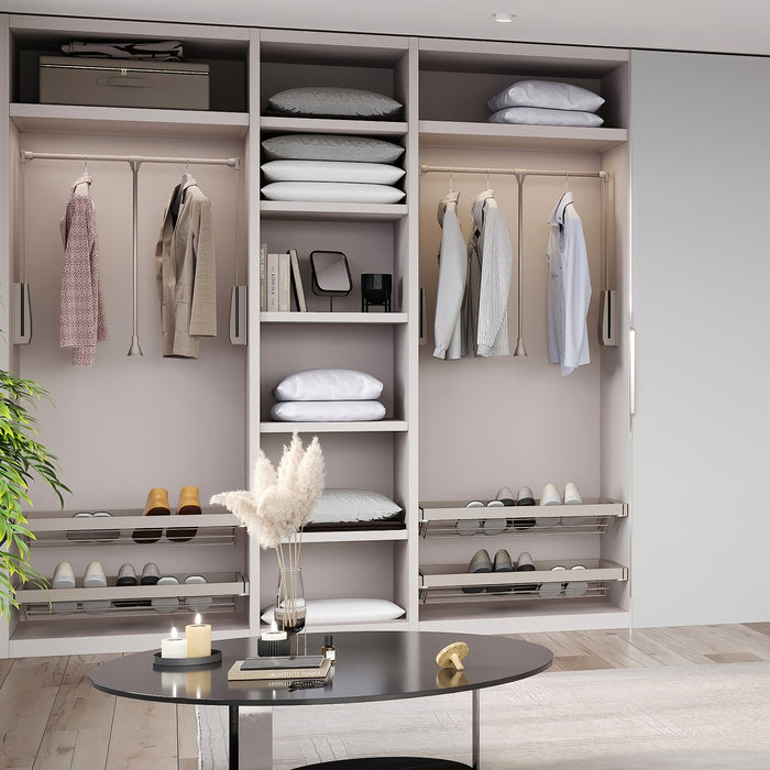 Kleiderlift Garderoben Hang, 830 - 1150, Bemalte Steinfarbe, Stahl Kunststoff