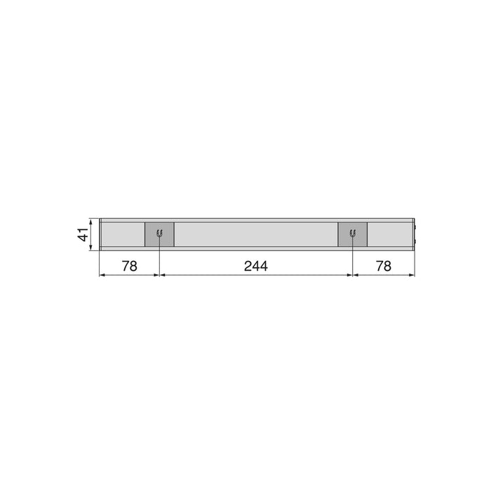 USB wiederaufladbare LED-Wandleuchte Kaus Black Näherungssensor, L400mmKunststoff Aluminium, Schwarzer Metallic-Lack