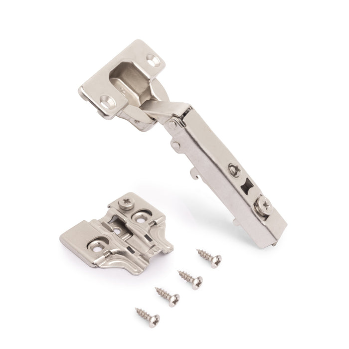 Kit von 20 Topfscharnierr X92N Eckanschlag, Kreuzmontageplatte zum Schrauben, Stahl, vernickelt