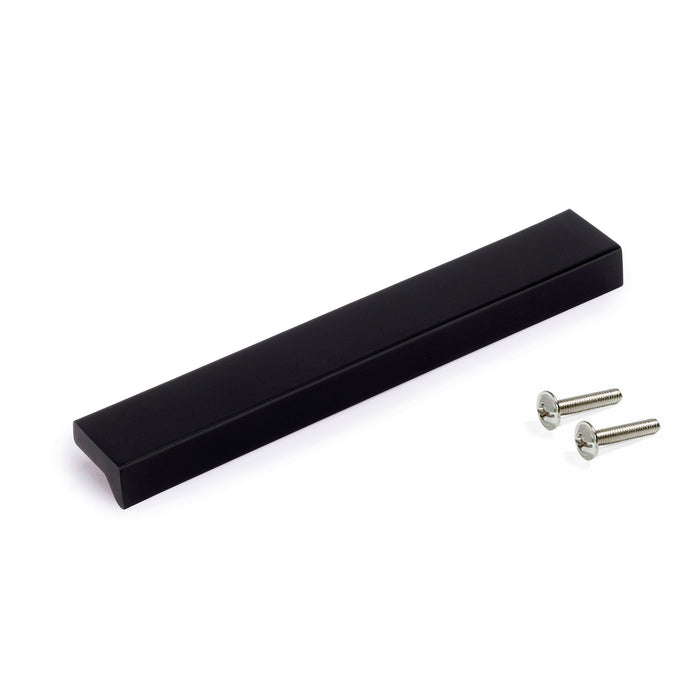 Lot von 5 Möbelgriffe Bremer, L160mm, 128mm Achsenabstand, Aluminium, schwarz eloxiert