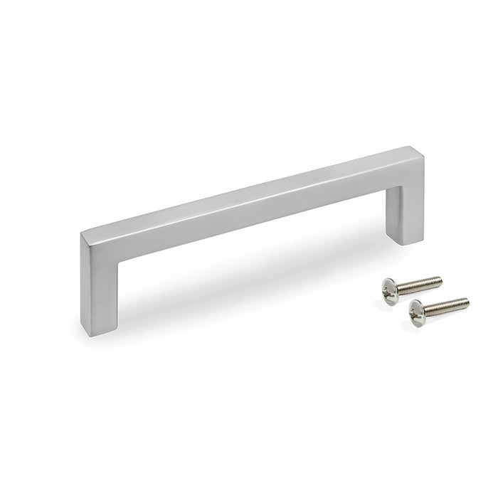 Lot von 5 Möbelgriffe Habana, L136mm, 128mm Achsenabstand, Zamak, Nickel satiniert