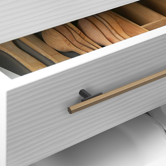 Lot von 5 Möbelgriffe Riad, L168mm, 128mm Achsenabstand, Aluminium, Bronze