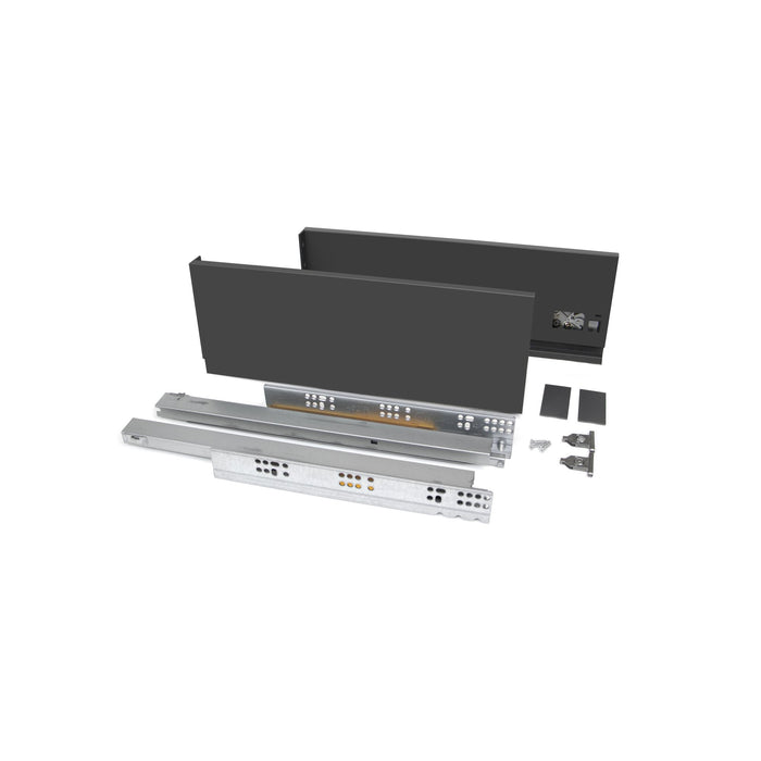 Aussenschublade Vertex 40Kg Höhe 131mm, Tiefe 450mm, Stahl, Anthrazitgrau