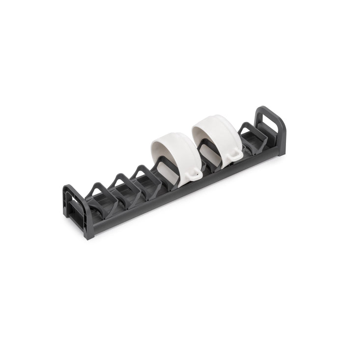 Schüßelhalter Orderbox Schublade, 90x470mm, Aluminium Kunststoff, Anthrazitgrau