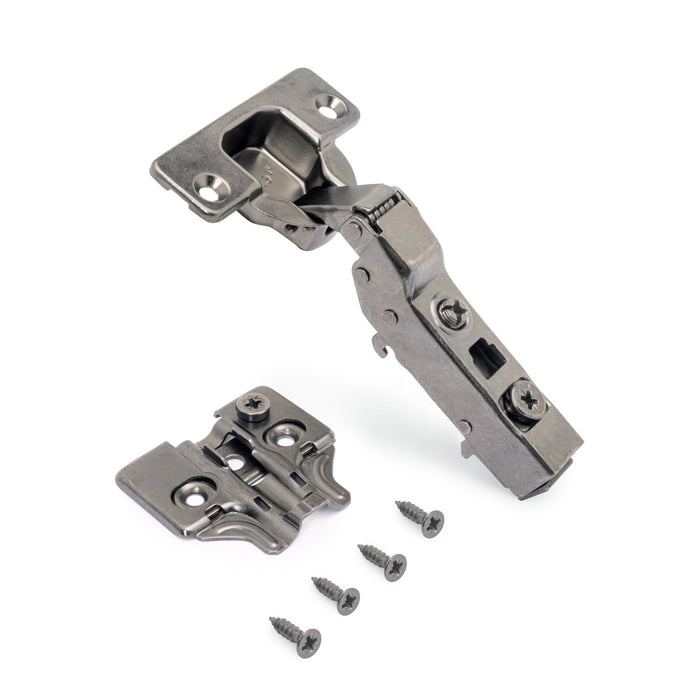 Kit von 20 Topfscharniere X91 telanschlag Schließautomatik Kreuzmontageplatten zum Schrauben, H 0, Stahl, Titan-Ausführung