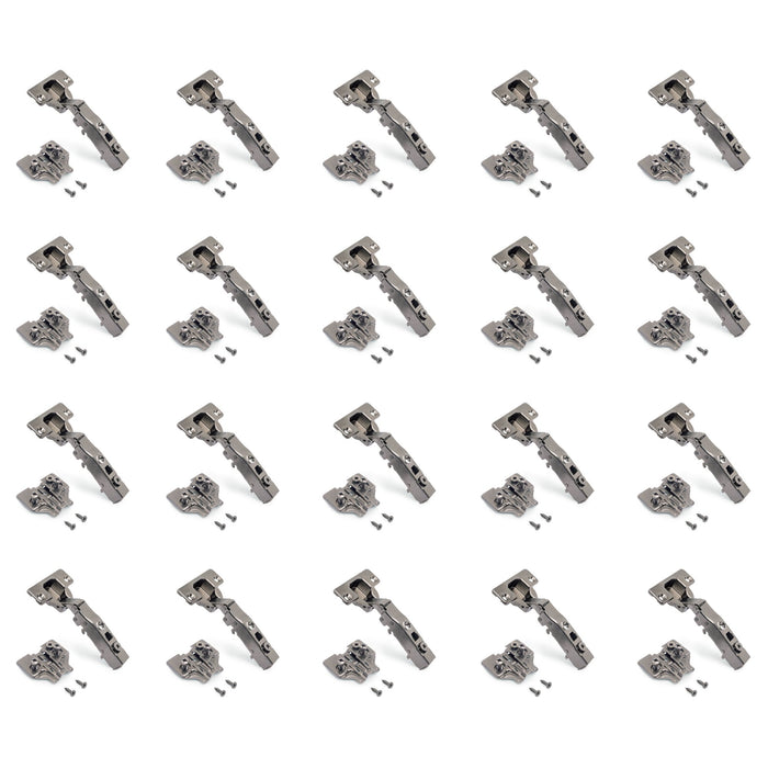 Kit von 20 Topfscharniere X91 Eckanschlag Schließautomatik Titan-Ausführung, H 0, Stahl, Titan-Ausführung