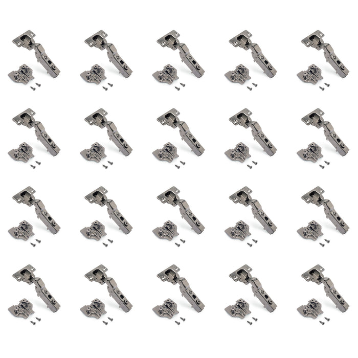 Kit von 20 Topfscharniere X91 telanschlag Schließautomatik Euro-Extras, H 0, Vernickelt, Titan-Ausführung