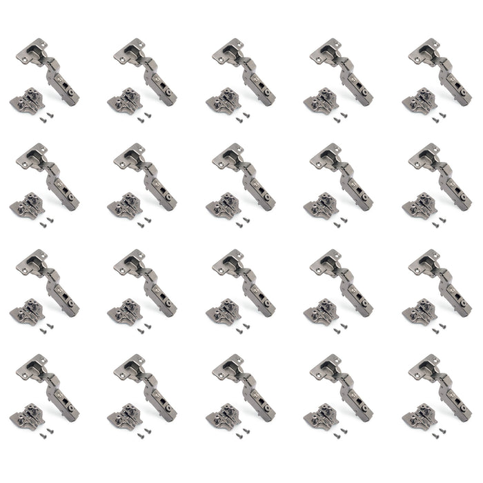 Kit von 20 Topfscharniere X91 Innenanschlag Schließautomatik Euro Extras, H 0, Stahl, Titan-Ausführung