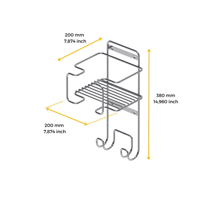 Halter Bügeleisen Bügelbrett, Stahl, Verchromt