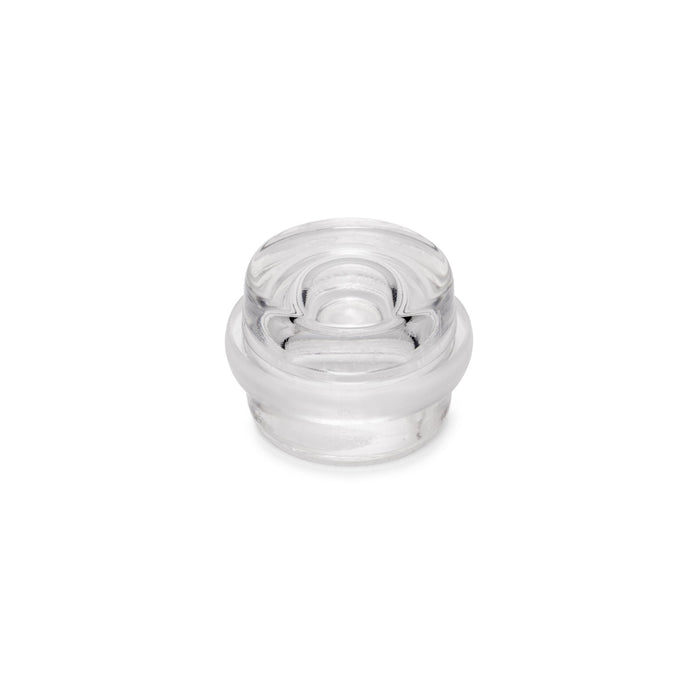 Satz von 6 zylindrischen Klebetürstoppern, Bodenbefestigung, Kunststoff, Transparent