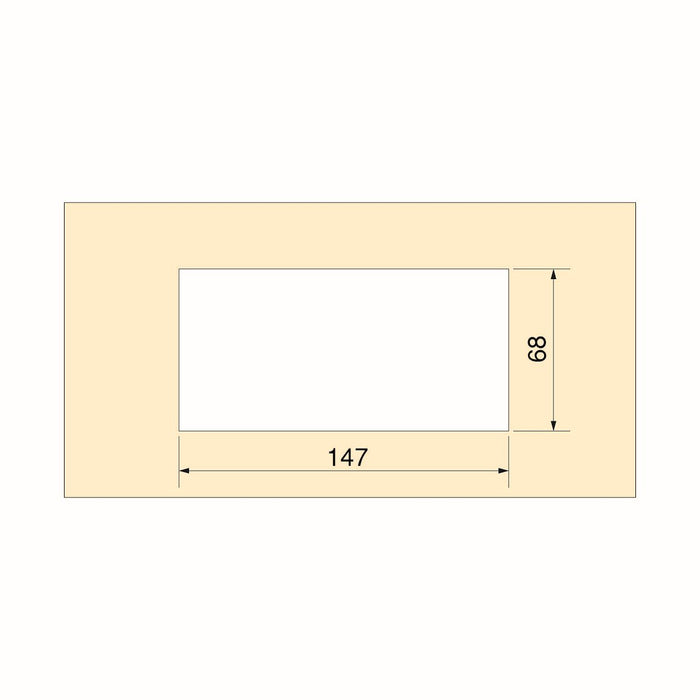 Quadrum Kabeldurchführungstüllen, rechteckig, 159x80mm, versenkt, Aluminium, Schwarz metallic