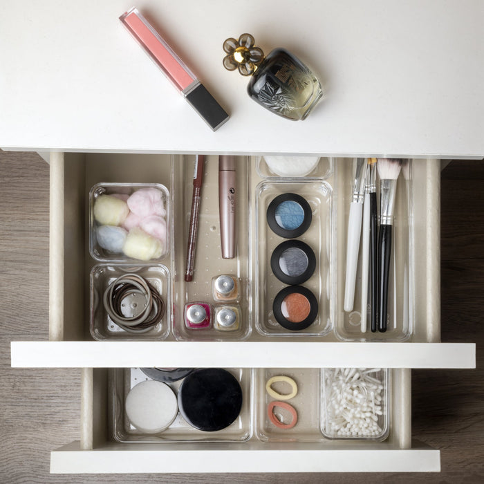 Organizer-Würfel-8er Cube Kit für Schublade, Kunststoff, Transparent