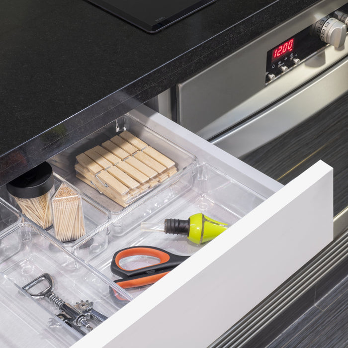 Organizer-Würfel-8er Cube Kit für Schublade, Kunststoff, Transparent